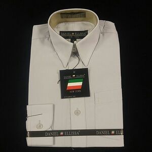 BOY'S SILVER DRESS SHIRT. SIZE 4.